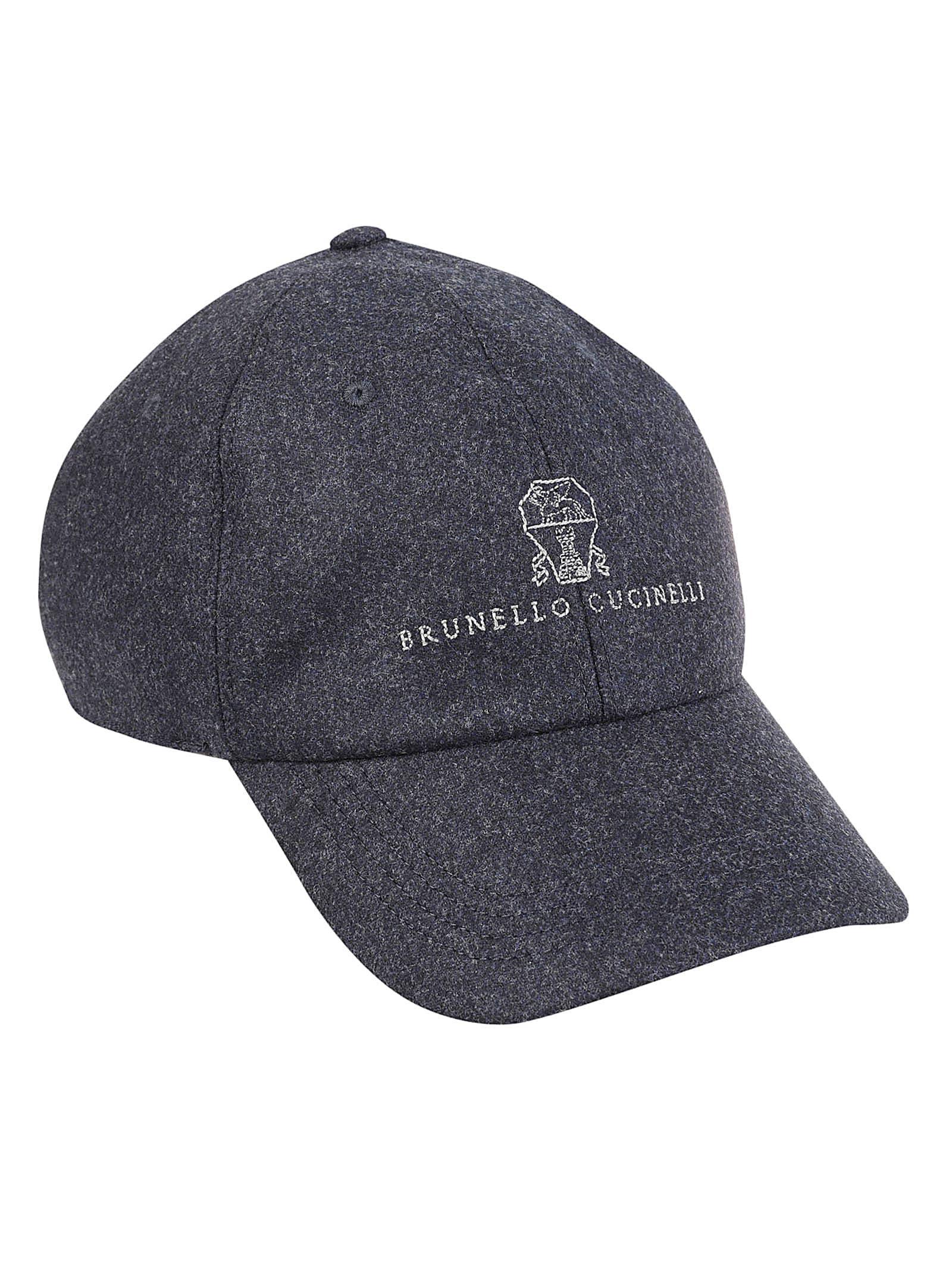 Logo Embroidered Cap In Grey Product Image