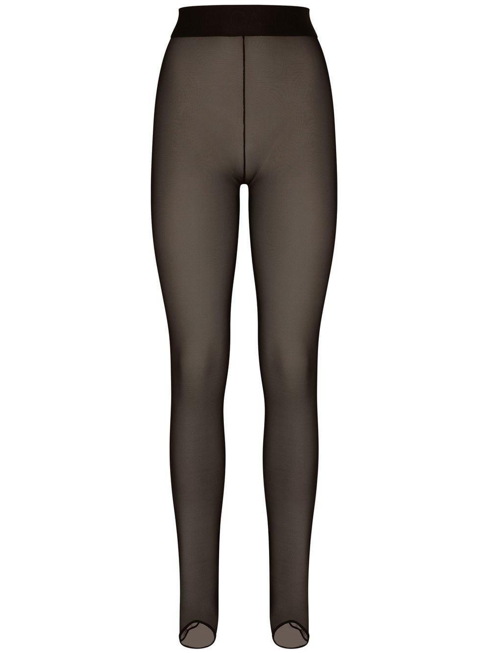 High-waist Tulle Tights In Black Product Image