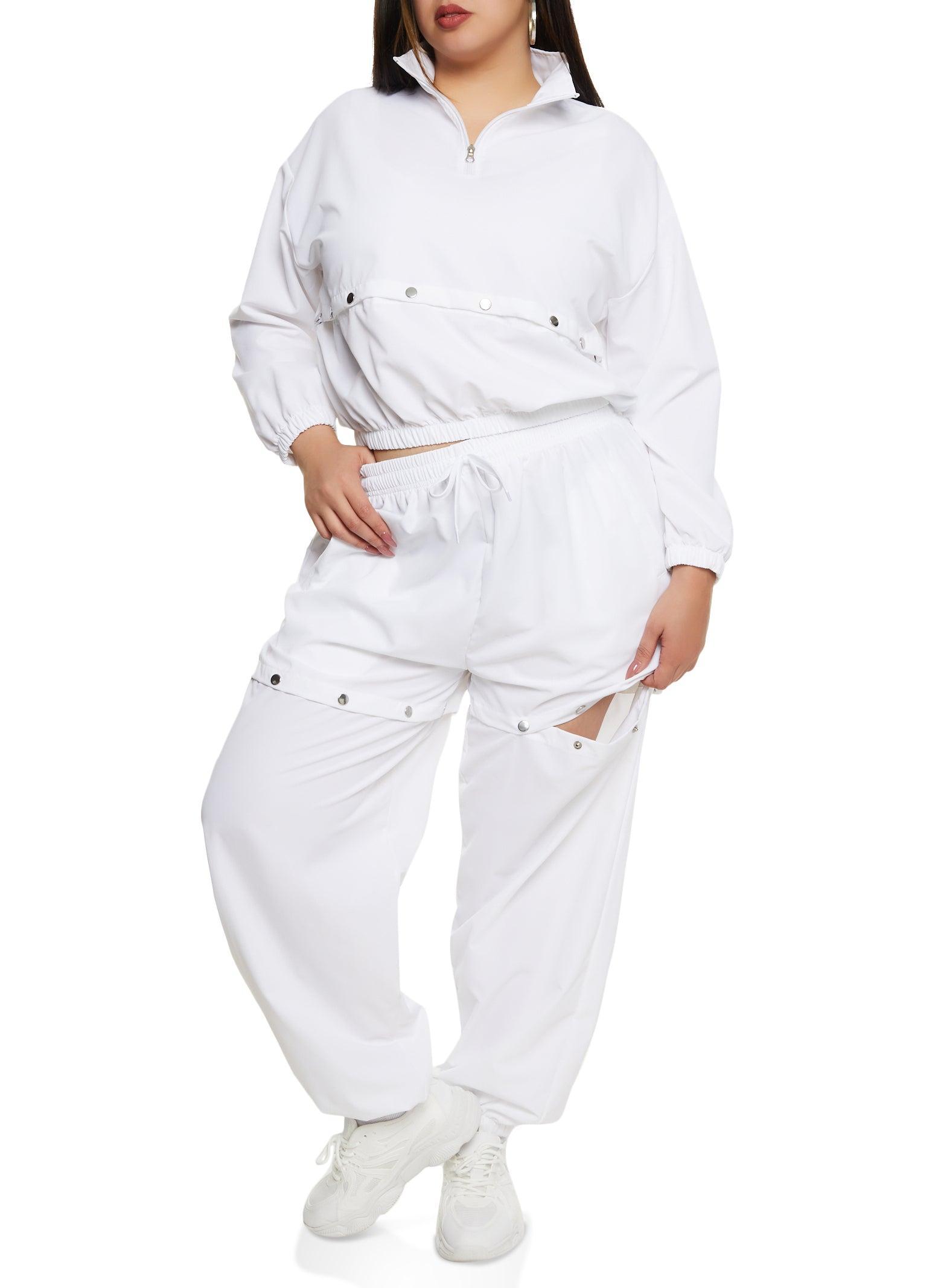 Womens Plus Size Snap Button Tear Away Joggers product image