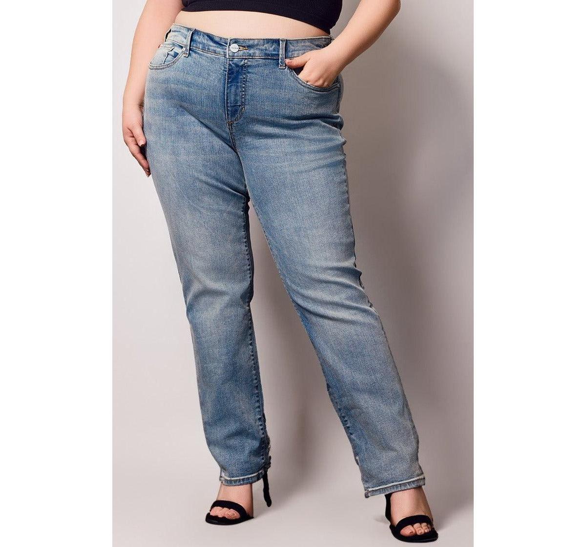 Slink Jeans Womens Denim High Rise Straight Jeans in 30 Inseam Product Image