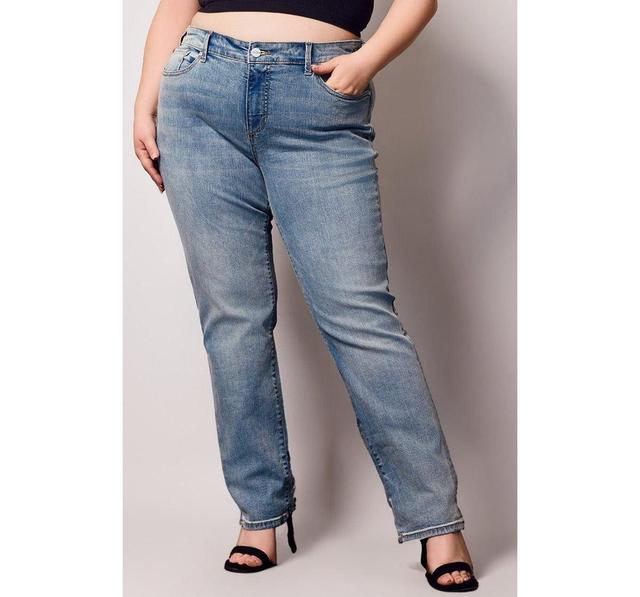 Slink Jeans Womens Denim High Rise Straight Jeans in 30 Inseam Product Image