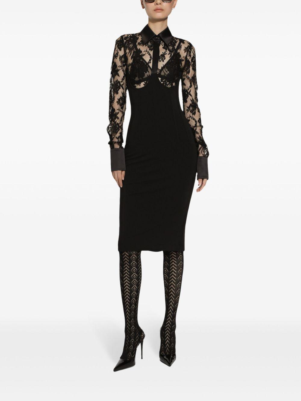 Lace Dress In Black Product Image