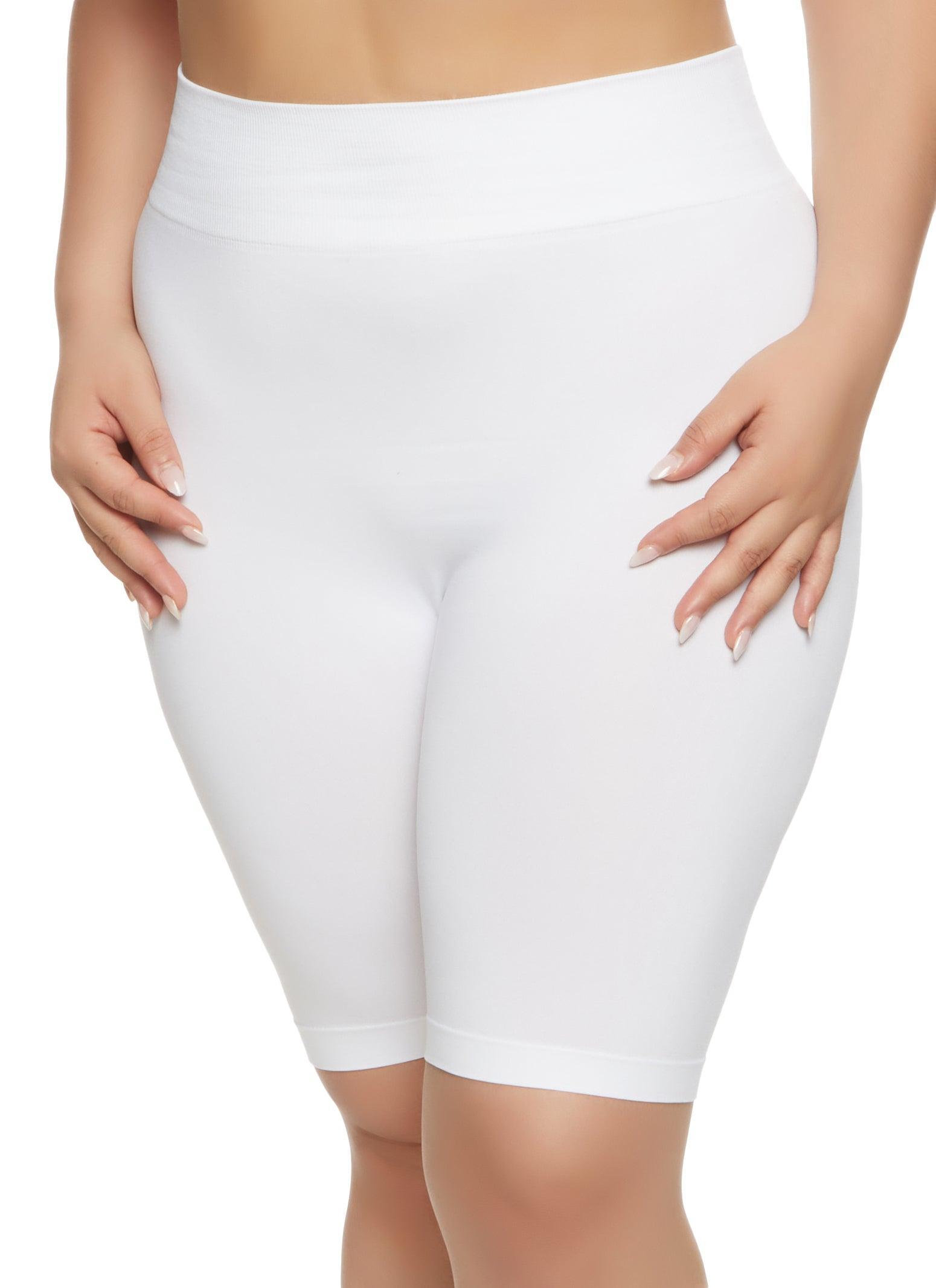 Womens Plus Size Seamless High Waist Biker Shorts Product Image