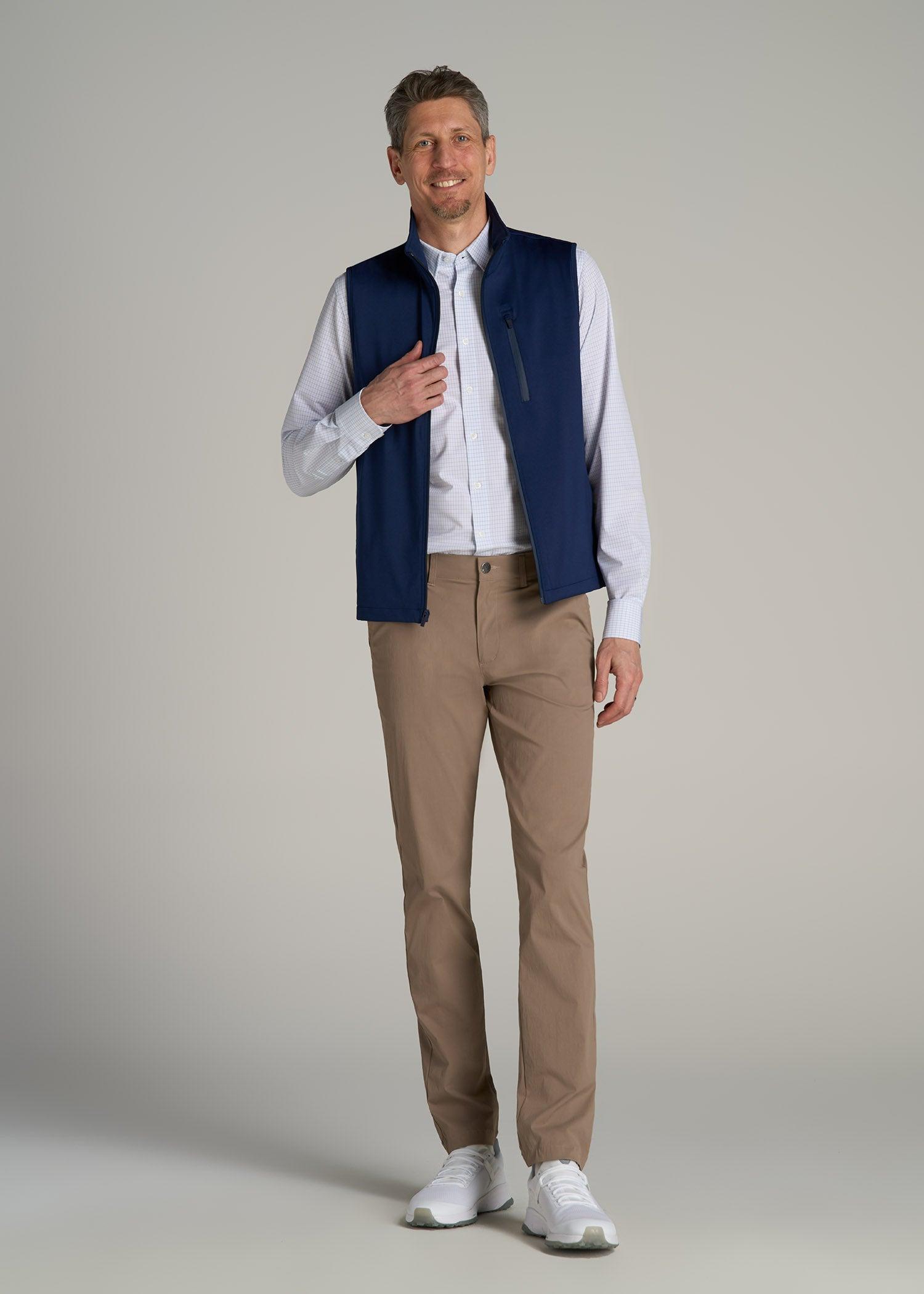 Performance Vest for Tall Men in Blue Mix Product Image