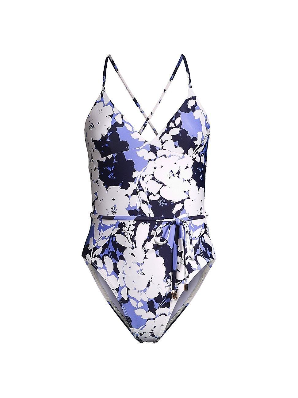 Womens Dahlia Floral One-Piece Swimsuit Product Image