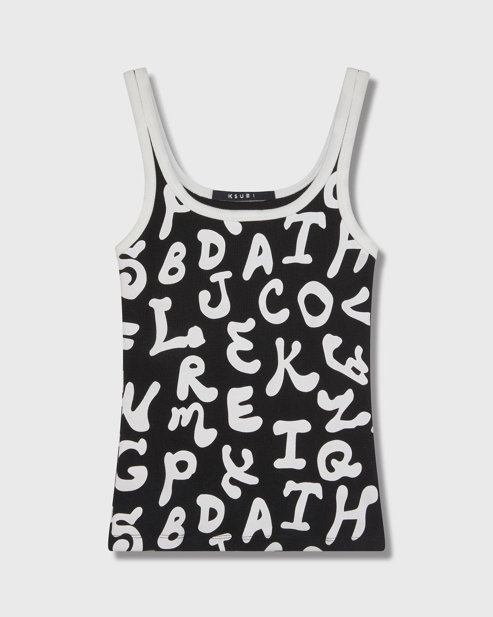 ALPHABET TANK MONOCHROME Female Product Image