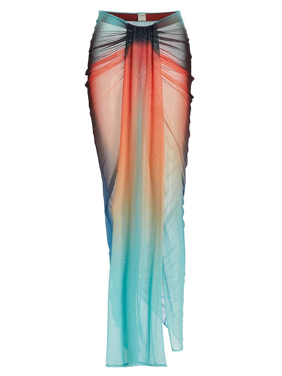 Womens Sarakiniko Nia Draped Tie-Dye Maxi Skirt Product Image