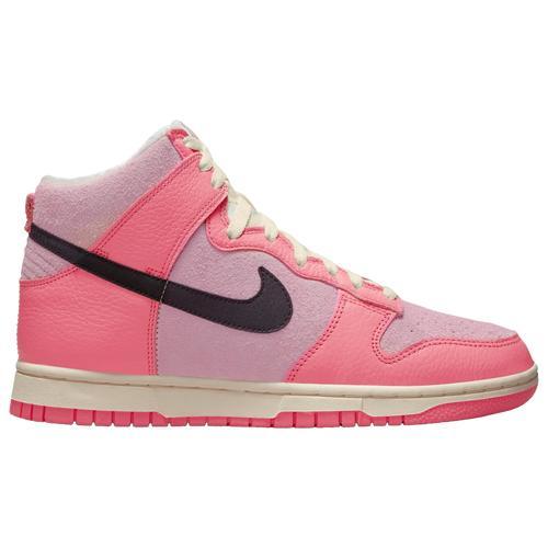 Nike Womens Dunk High - Shoes Medium Soft Pink/Black/Coconut Milk Product Image