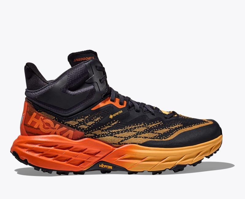 Hoka One HOKA Men's Speedgoat 5 Mid GTX Shoes in Blue Graphite/Amber Yellow, Size 13 Product Image