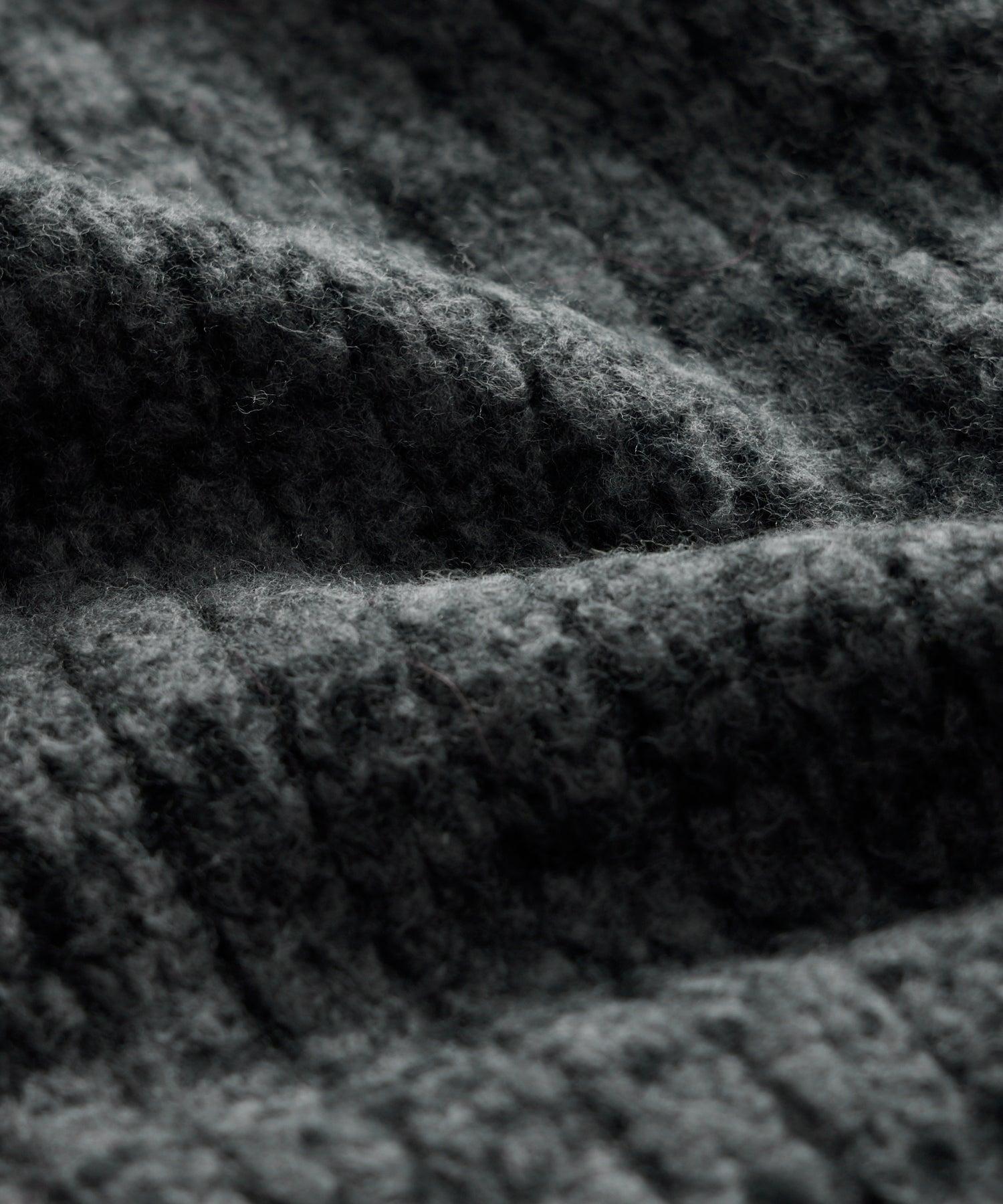 Mouliné Drop Needle Cardigan in Charcoal Product Image