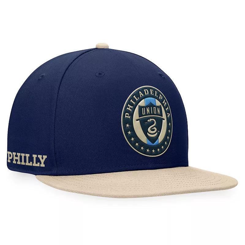 Mens Fanatics Branded /Gold Philadelphia Union Downtown Snapback Hat, Blue Product Image