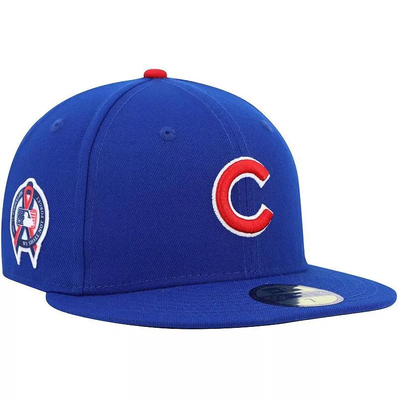 Mens New Era Royal Chicago Cubs 9/11 Memorial Side Patch 59FIFTY Fitted Hat Product Image