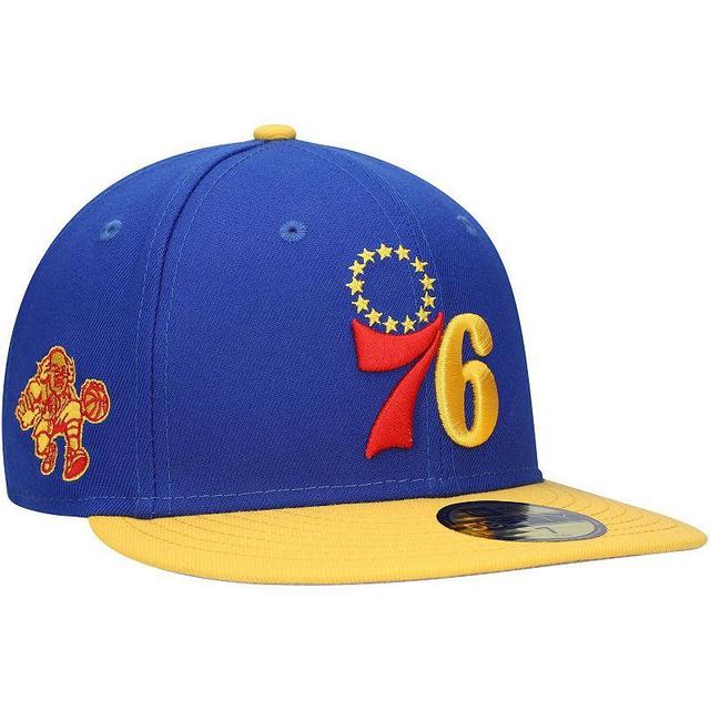 Mens New Era Royal Philadelphia 76ers Side Patch 59FIFTY Fitted Hat Product Image