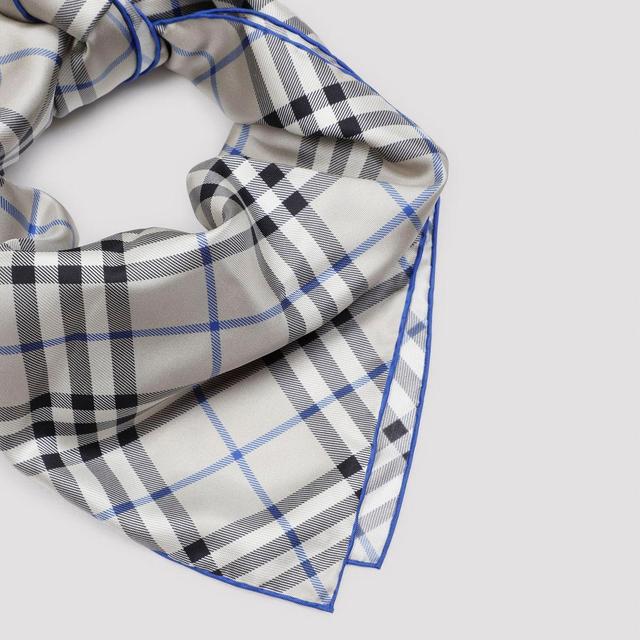 BURBERRY Silk Scarf In Grey Product Image