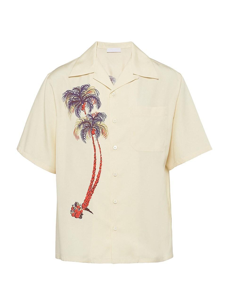 Mens Short-Sleeved Silk Shirt Product Image