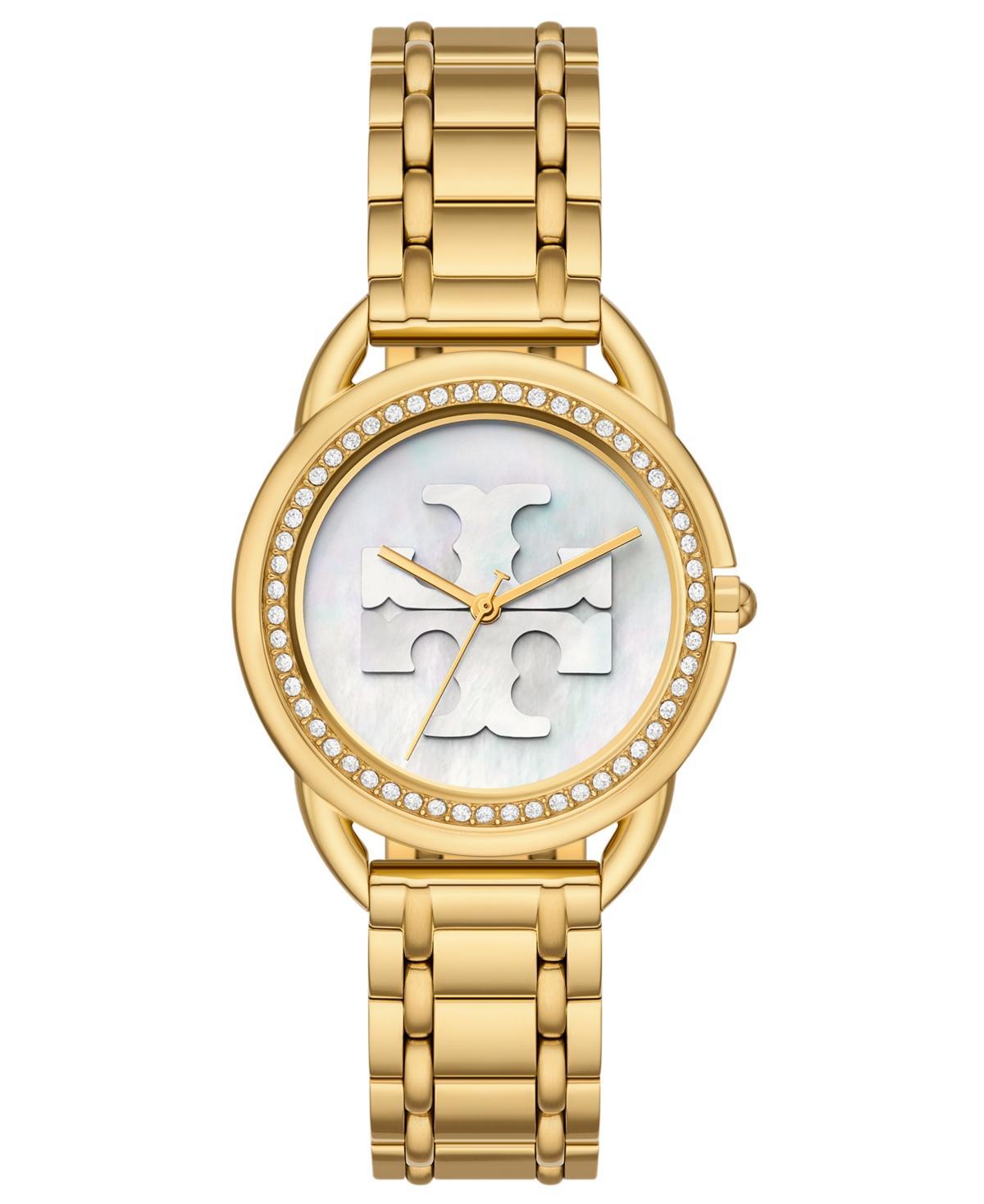 Tory Burch Womens Miller Gold-Tone Stainless Steel Bracelet Watch 34mm Product Image