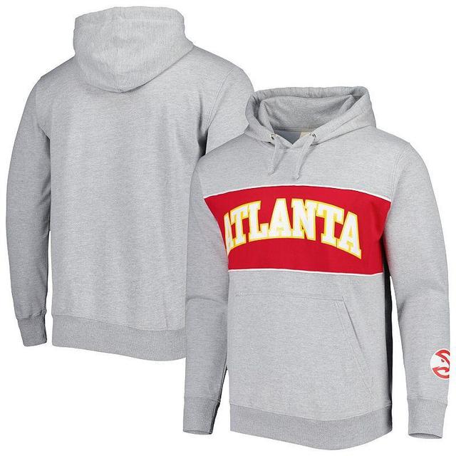 Mens Fanatics Branded Heather Gray Atlanta Hawks Wordmark French Terry Pullover Hoodie Product Image