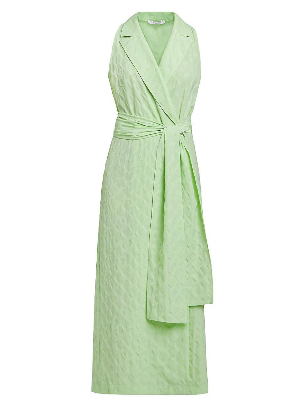 Womens Jacquard Tie-Waist Maxi Dress Product Image