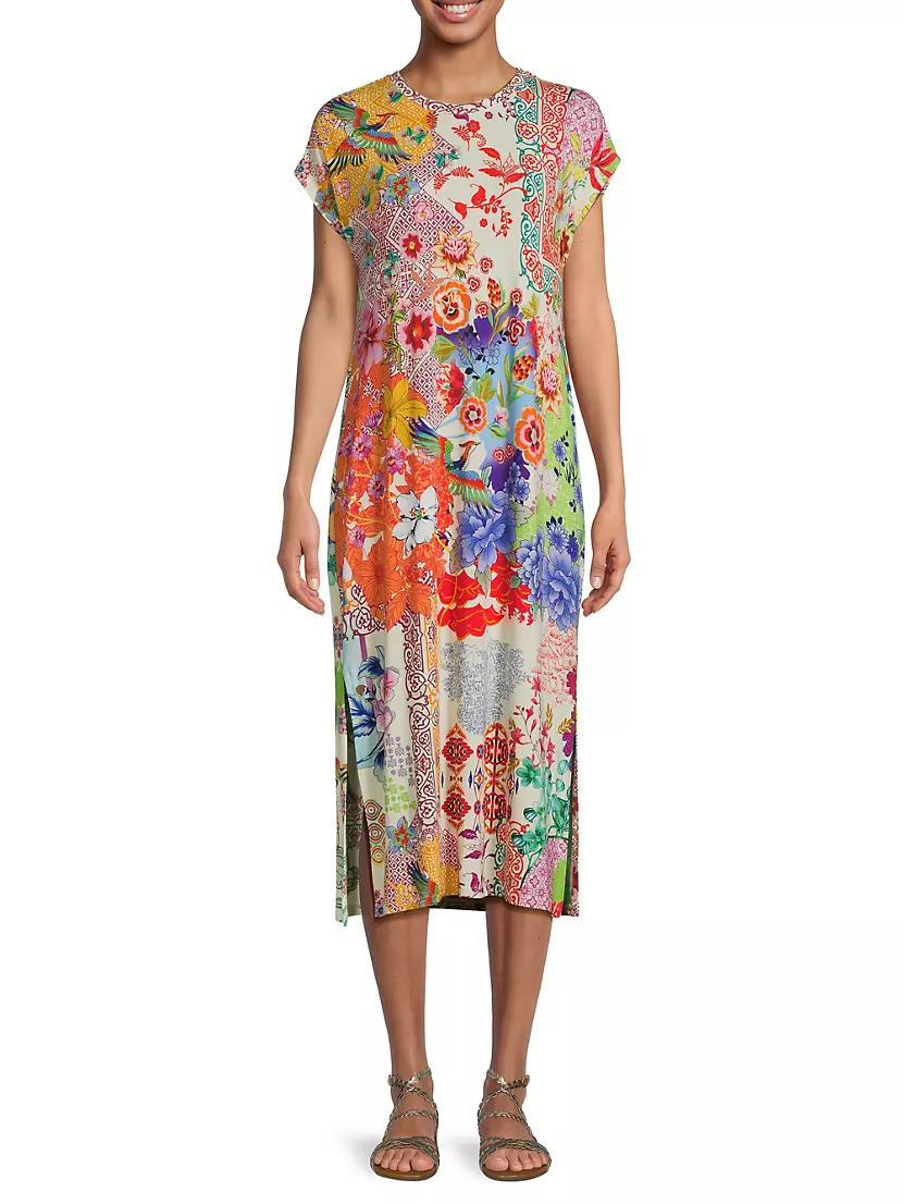 The Janie Favorite Floral Knit Midi-Dress Product Image