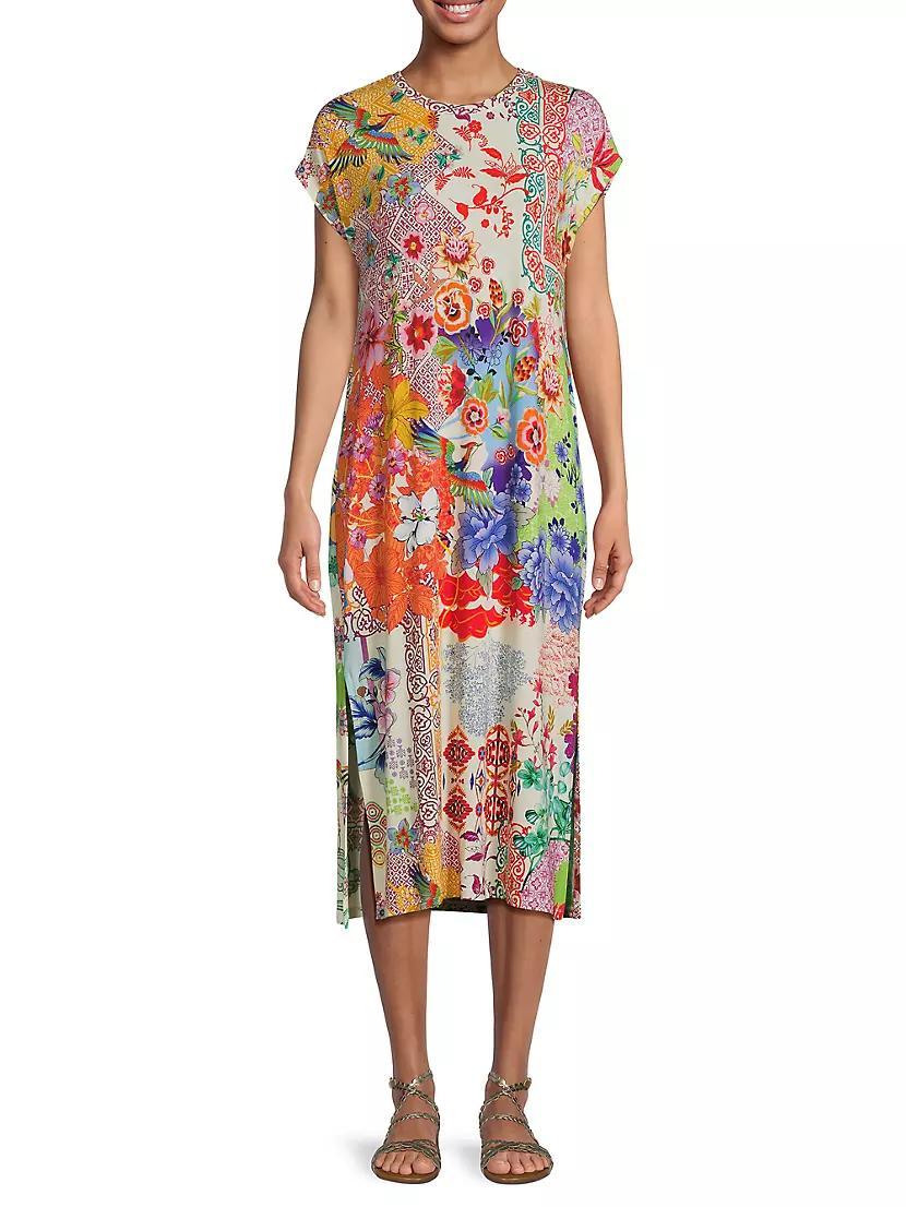 The Janie Favorite Floral Knit Midi-Dress Product Image