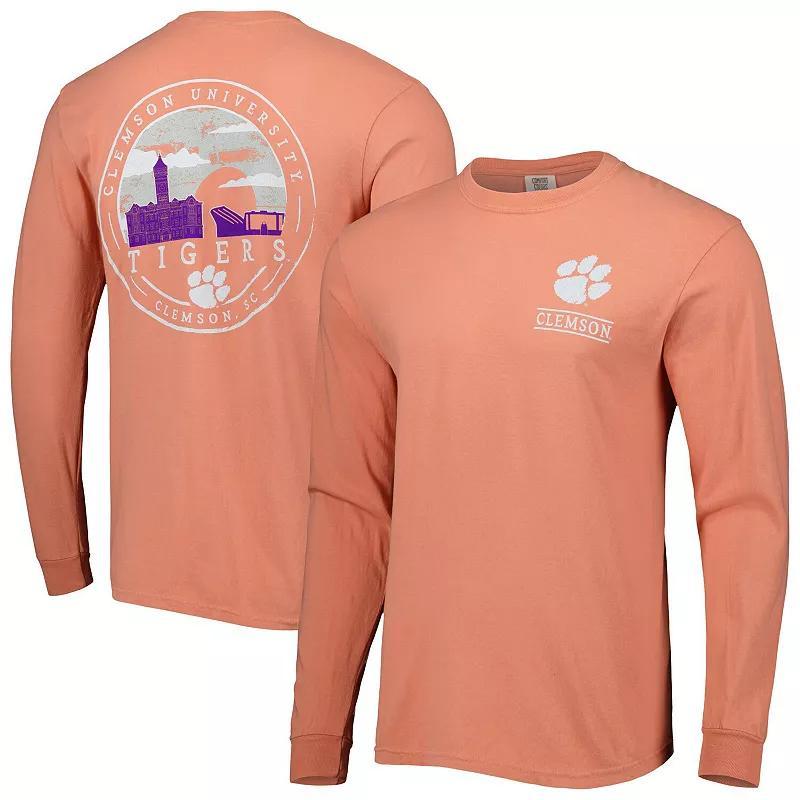 Mens Clemson Tigers Circle Campus Scene Long Sleeve T-Shirt Product Image