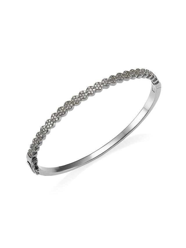 Womens Diamond Circle Bangle Product Image