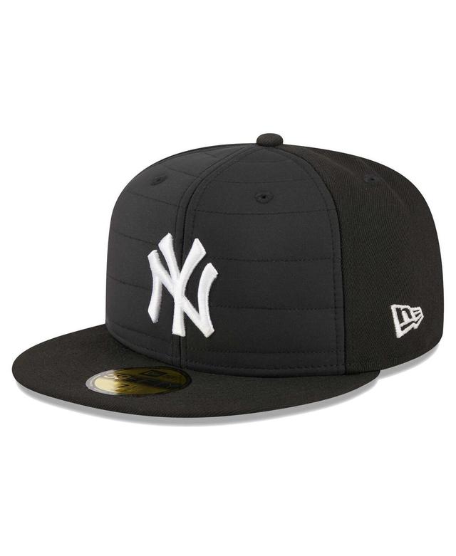 Mens New Era Black New York Yankees Quilt 59FIFTY Fitted Hat Product Image