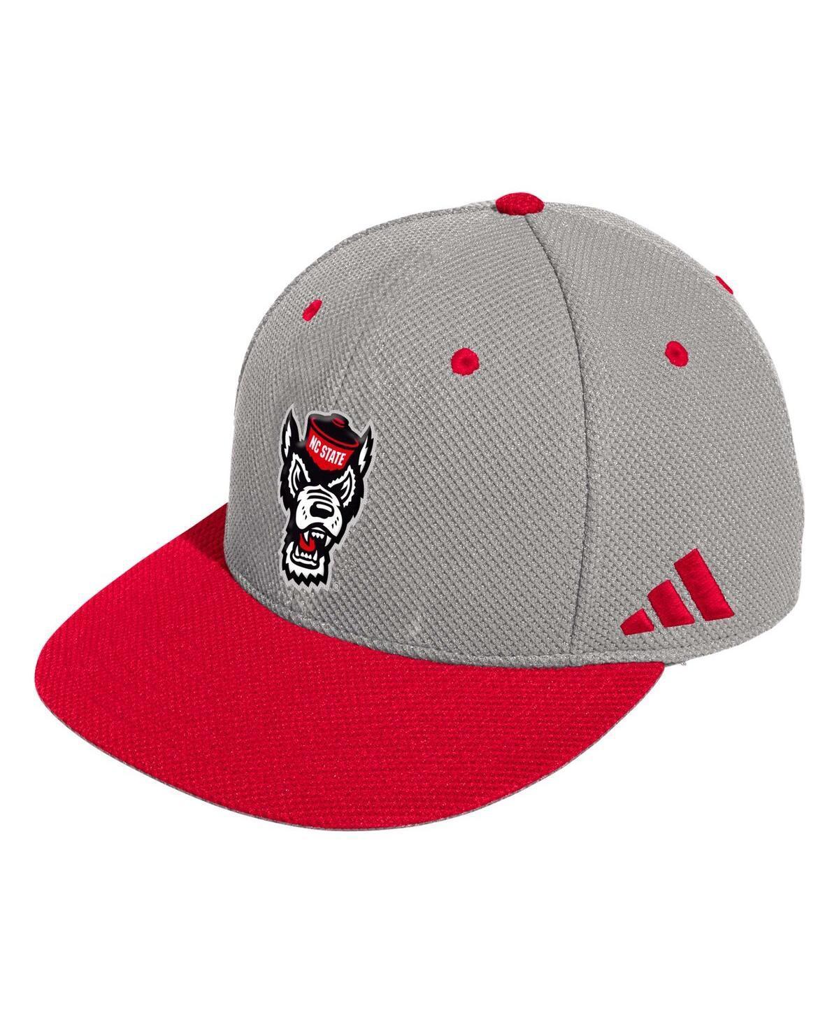 Mens adidas Gray Nc State Wolfpack On-Field Baseball Fitted Hat Product Image