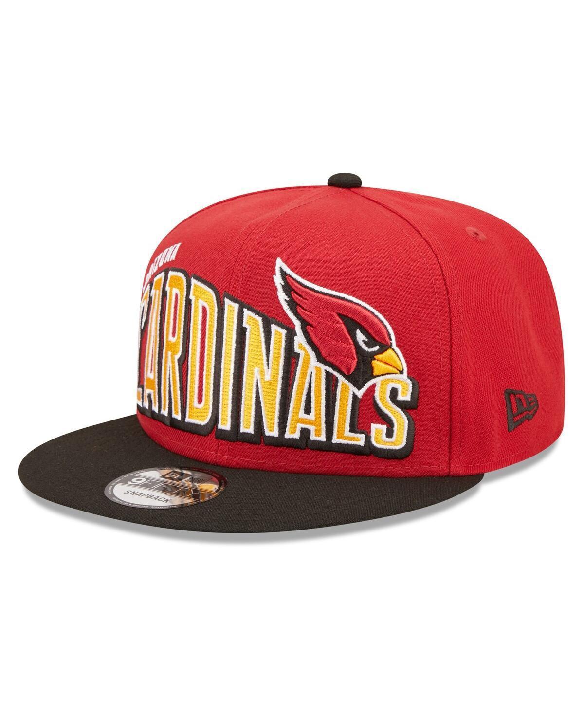 Mens New Era Cardinal/Black Arizona Cardinals Wordmark Flow 9FIFTY Snapback Hat Product Image