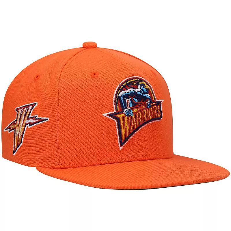 Mens Mitchell & Ness Orange Golden State Warriors Hardwood Classics Snapback Hat Product Image