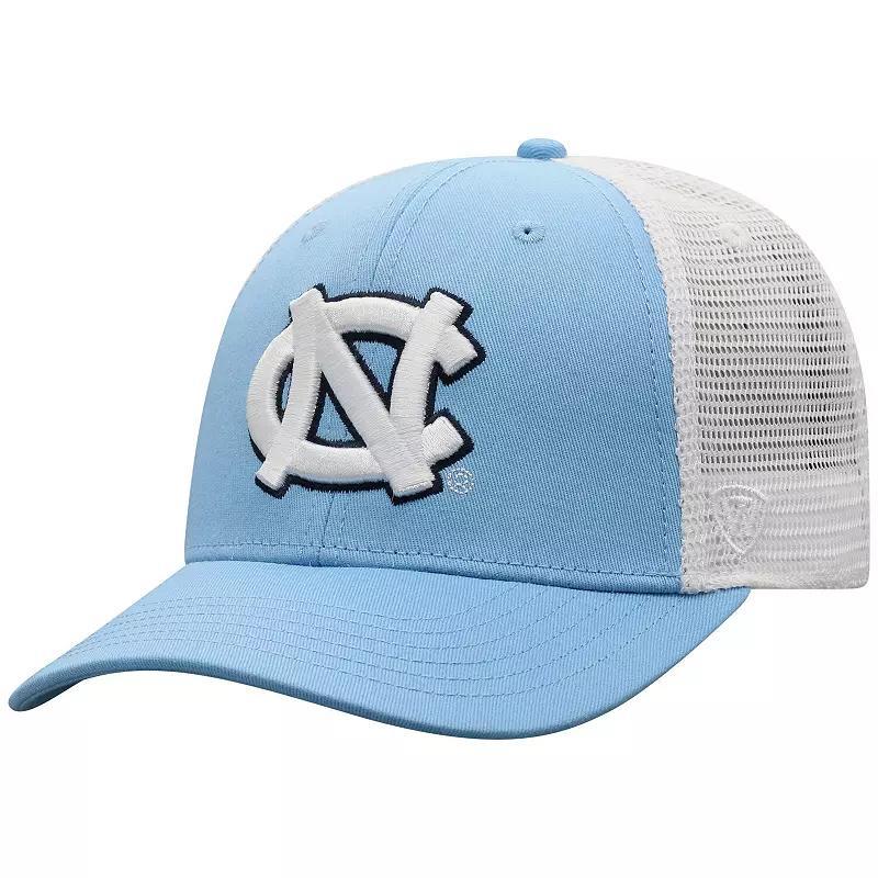 Mens Top of the World Carolina Blue/White North Carolina Tar Heels Trucker Snapback Hat Product Image