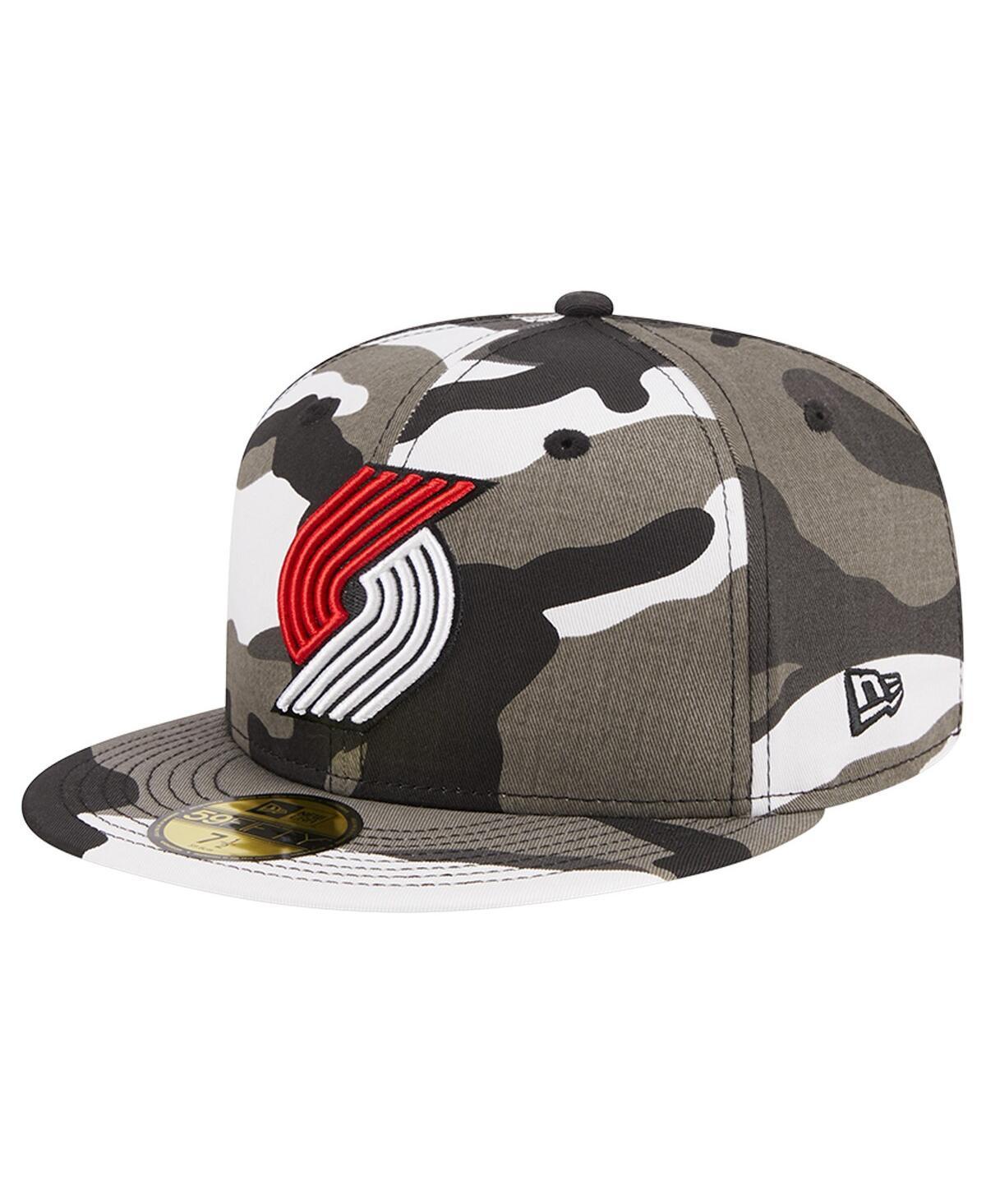 Mens New Era Portland Trail Blazers Snow Camo 59FIFTY Fitted Hat Product Image