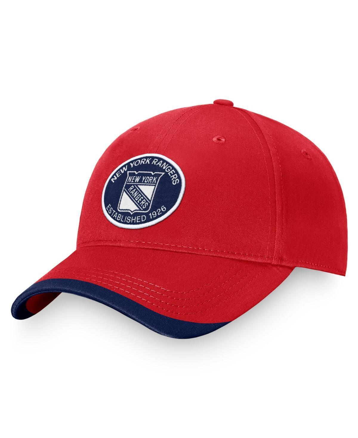 Mens Fanatics Branded Red New York Rangers Fundamental Adjustable Hat Product Image