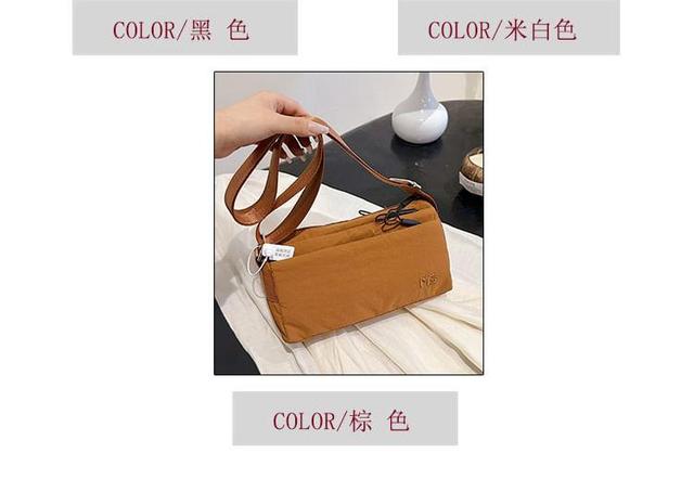 Letter Embroidered Multi-Pocket Crossbody Bag Product Image