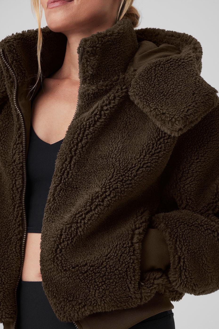 Alo Yoga | Foxy Sherpa Jacket Brown, Size: XS Product Image