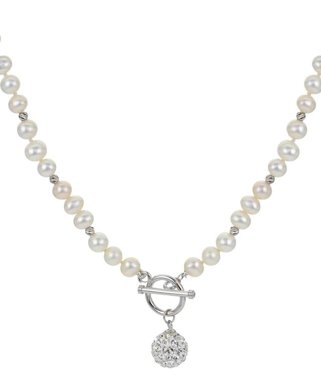 Pearlustre By Imperial Sterling Silver Freshwater Pearl Necklace, 18 In Product Image