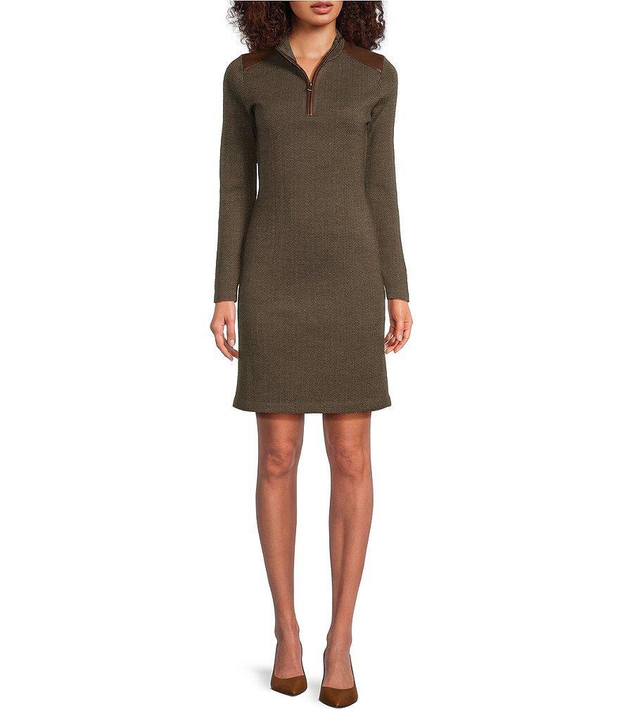 Lauren Ralph Lauren Bronwen Long Sleeve Slim Fitting Above The Knee Dress Product Image