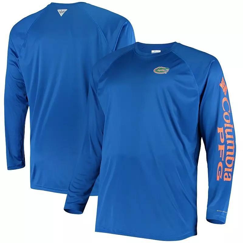 Mens Columbia Royal Florida Gators Big and Tall Terminal Tackle Long Sleeve Omni-Shade T-shirt Product Image