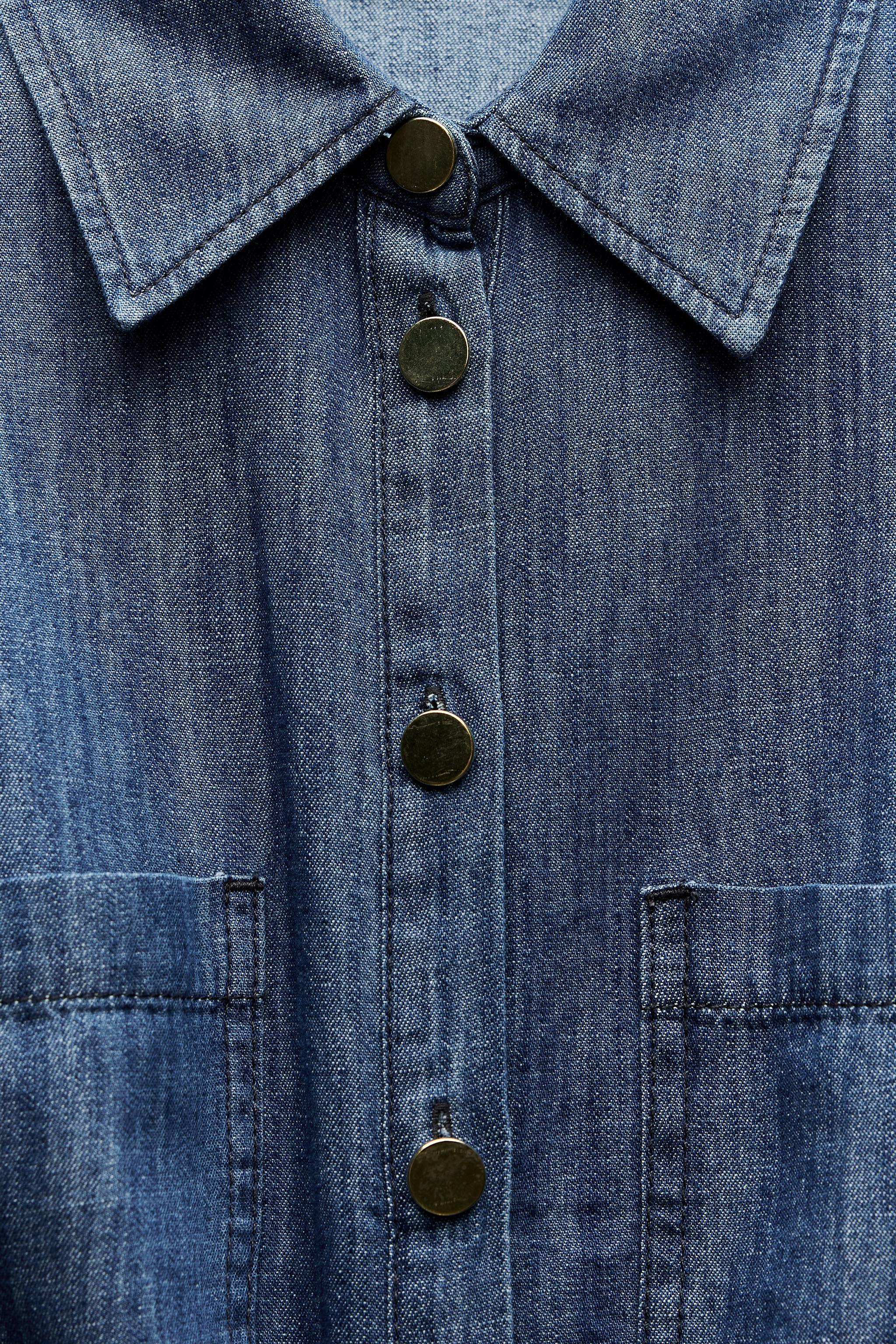 Z1975 TIED FLOWY DENIM SHIRT Product Image