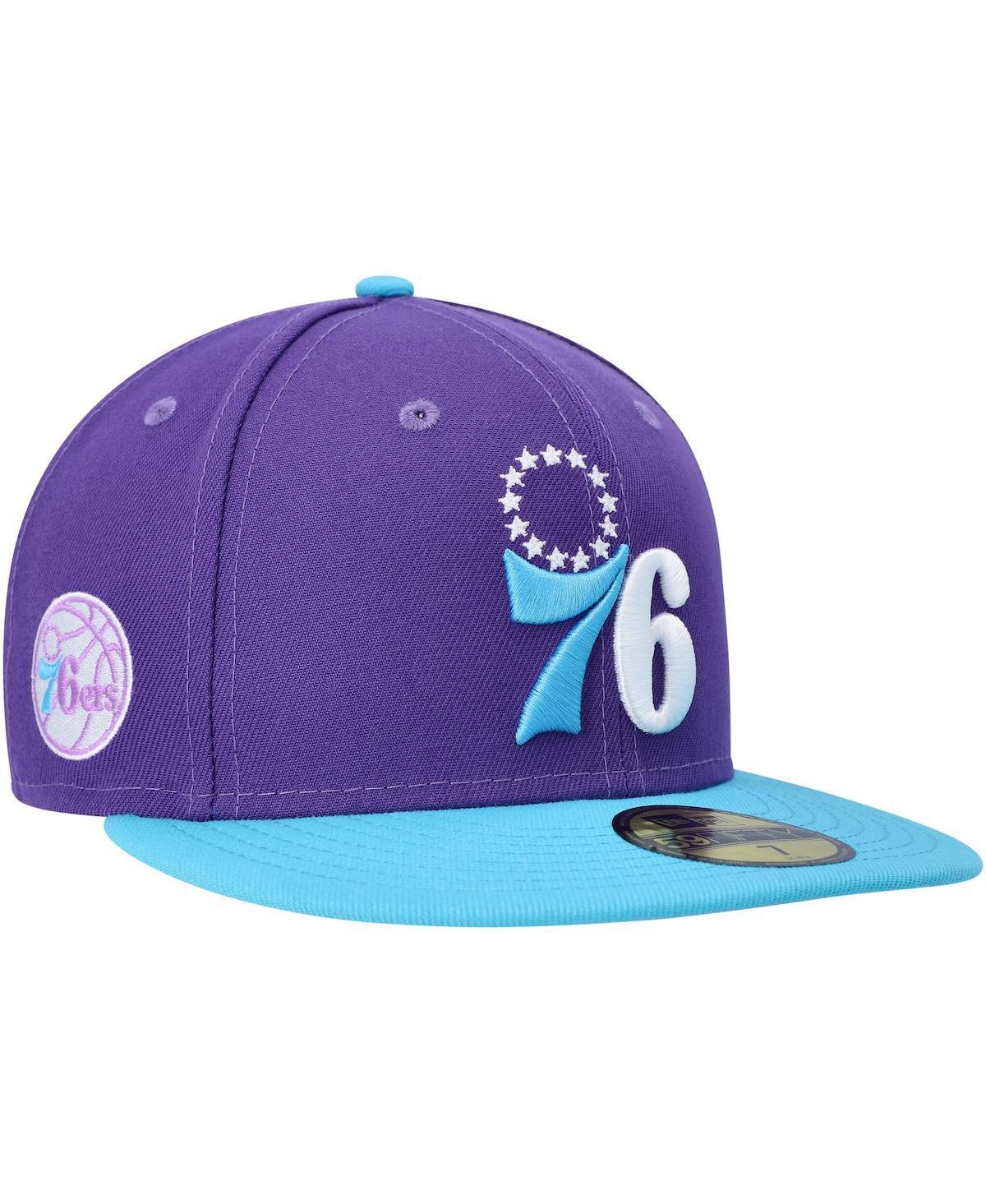 Mens New Era Purple Philadelphia 76ers Vice 59FIFTY Fitted Hat Product Image