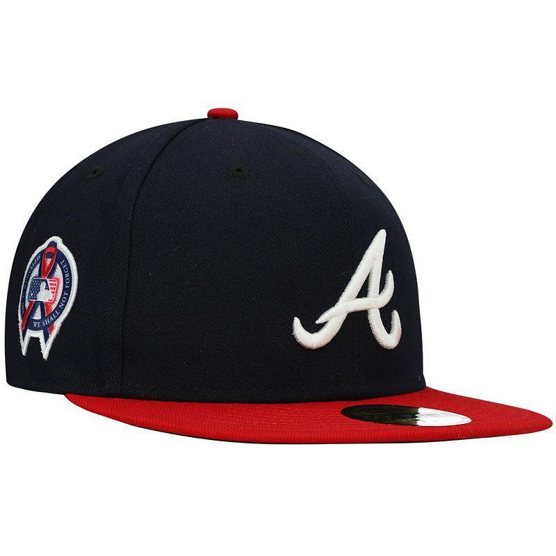 Men's New Era Navy Atlanta Braves 9/11 Memorial Side Patch 59FIFTY Fitted Hat Product Image