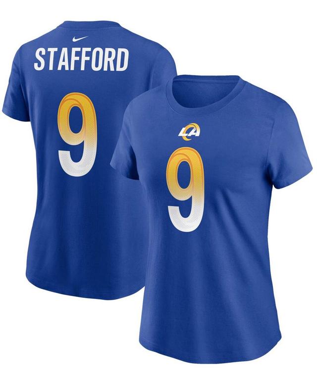 Womens Matthew Stafford Royal Los Angeles Rams Name Number T-shirt Product Image