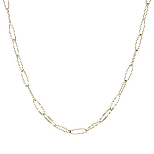 Mens LYNX Gold-Tone Ion-Plated Stainless Steel Paperclip Chain Necklace Gold Tone Product Image