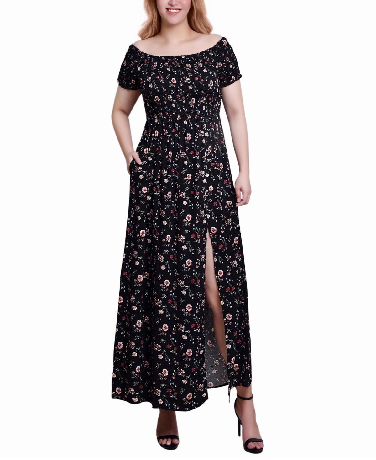 Ny Collection Womens Smocked Bodice Maxi Dress Product Image