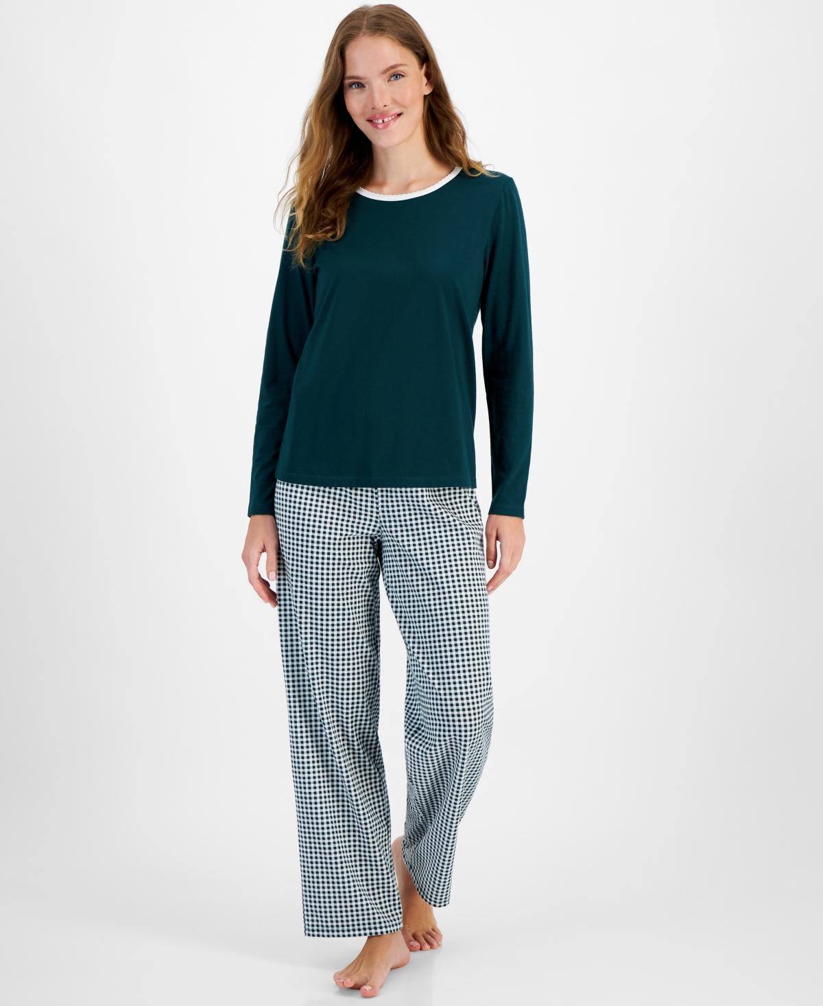 Charter Club Womens 2-Pc. Long-Sleeve Pajamas Set, Created for Macys Product Image