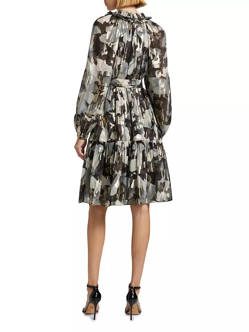 Jenson Metallic Floral Knee-Length Dress Product Image