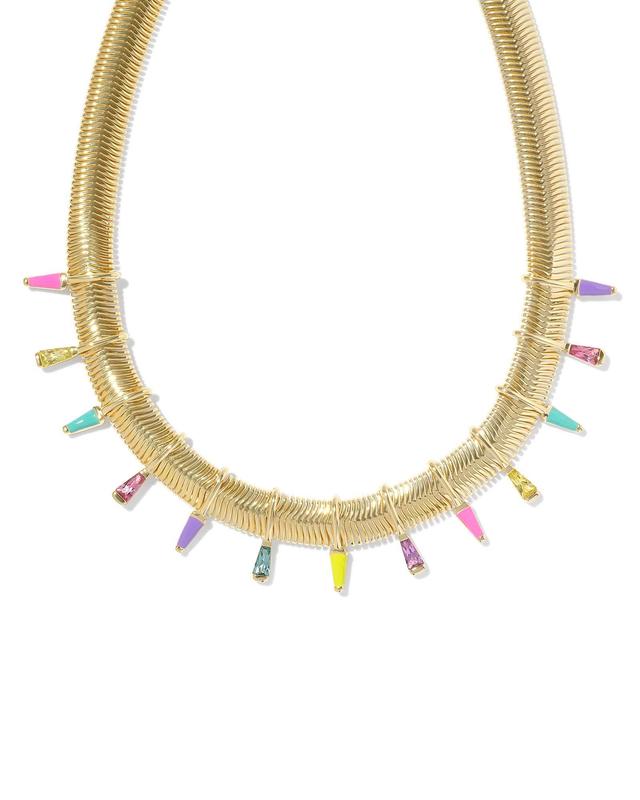 Kelsey Gold Statement Necklace in Multi Mix Product Image