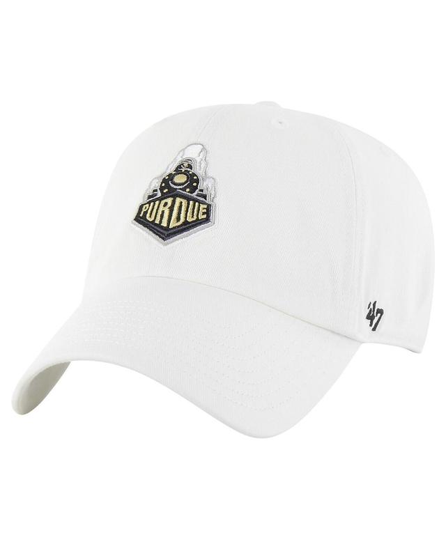 47 Brand Mens White Purdue Boilermakers Clean Up Adjustable Hat Product Image