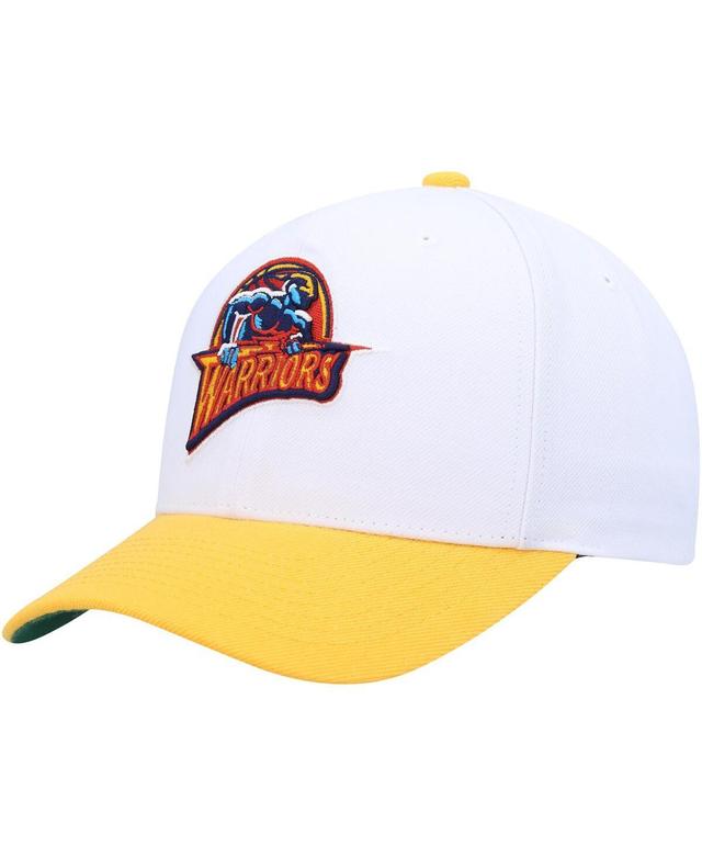 Mens Mitchell & Ness /Gold Golden State Warriors Hardwood Classics Core 2-Tone 2.0 Pro Snapback Hat Product Image