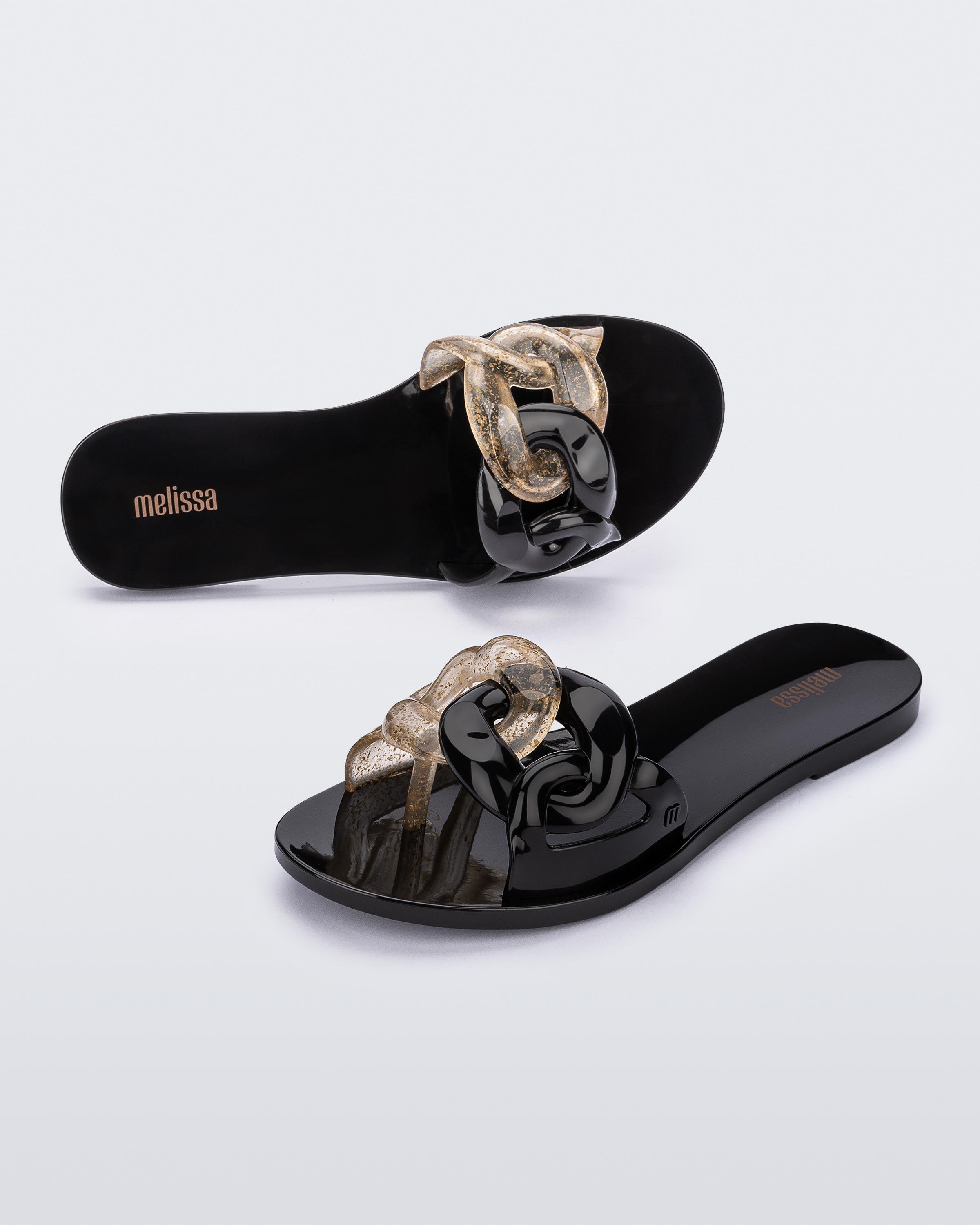 Kensie Womens Valery B Studded Flat Sandals - Black Product Image